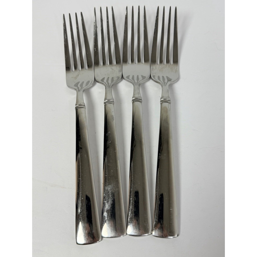 Reed Barton PERSPECTIVE 4 Dinner Forks Glossy 18/10 Stainless Steel Flatware #2